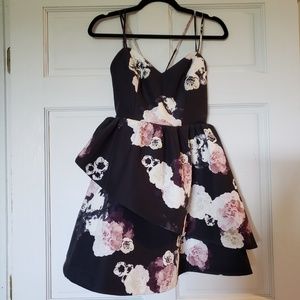 Black floral dress